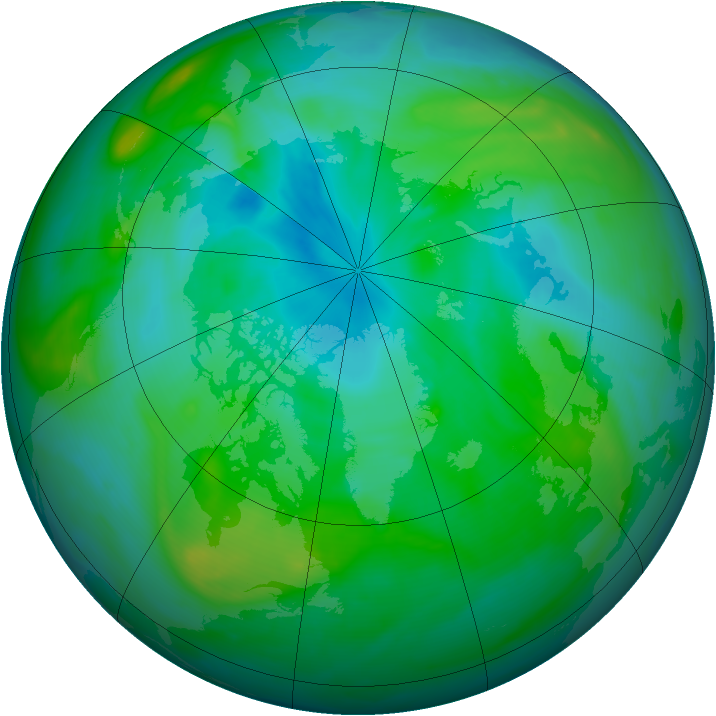 Arctic ozone map for 17 August 2007